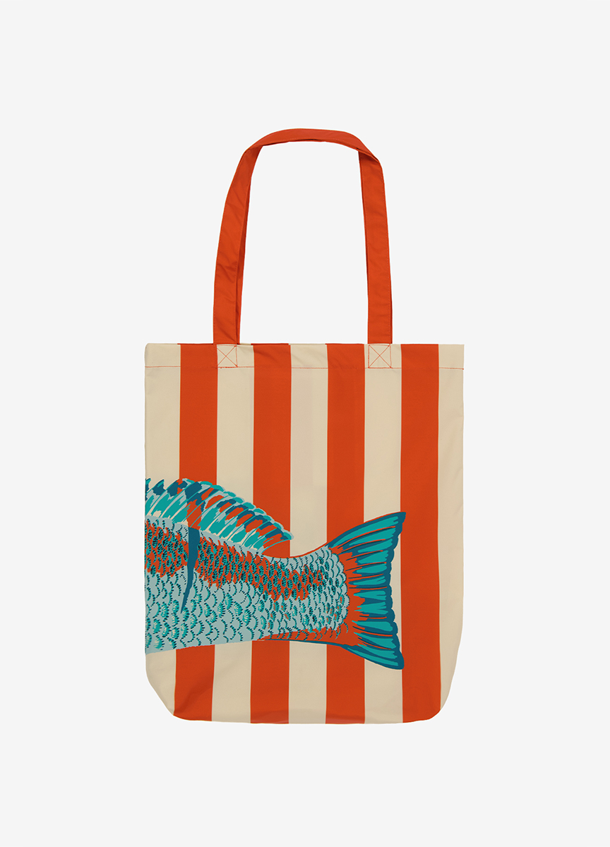 輕便環保購物袋 條紋魚